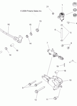 BRAKES BRAKE PEDAL and MASTER CYLINDER - A12ZN5EFF (49ATVBRAKEFOOT10SPEPS550)