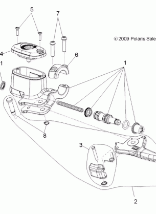 BRAKES FRONT BRAKE LEVER and MASTER CYLINDER - A12EA32FA (49ATVMCLH10BOSSI)