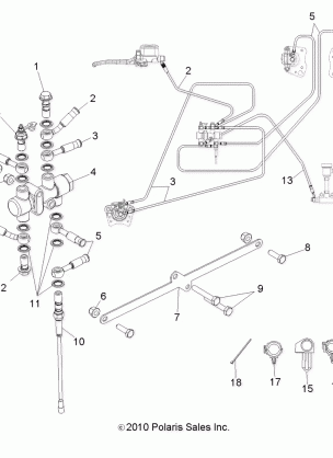 BRAKES VALVE SYSTEM and LINES - A12EA32FA (49ATVBRAKELINE11BOSSI)