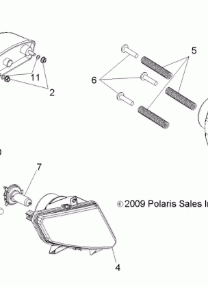 ELECTRICAL HEADLIGHTS TAILIGHTS and BULBS - A12EA32FA (49ATVHEADLIGHT10BOSSI)