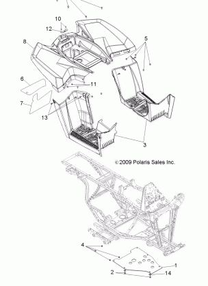 BODY REAR CAB and FOOTWELLS - A12EA32FA (49ATVCABRR10BOSSI)