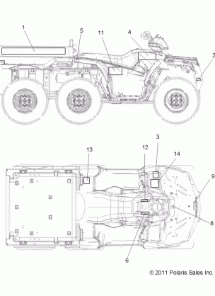 BODY DECALS - A11CF76AA (49ATVDECAL116X6)