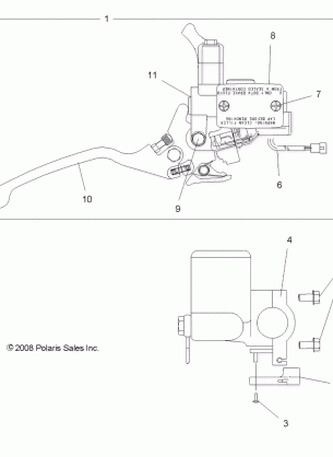 BRAKES FRONT BRAKE and MASTER CYLINDER - A11GP52AA (49ATVMCLH09OUT525)