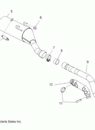 ENGINE EXHAUST - A11GP52AA (49ATVEXHAUST08OUT525S)