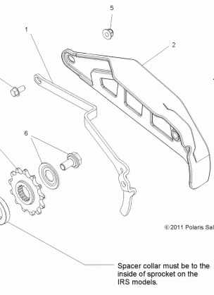 DRIVE TRAIN FRONT SPROCKET GUARD - A11GP52AA (49ATVSPROCKET11OUT525)