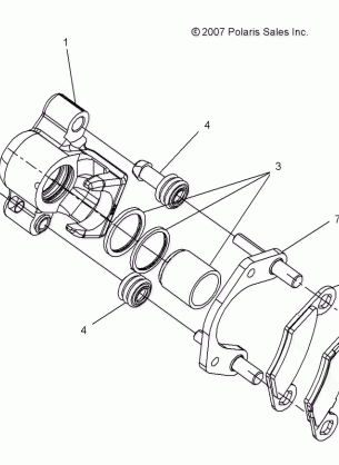 BRAKES FRONT CALIPERS - A11LB27AA (49ATVCALIPER08SP300)