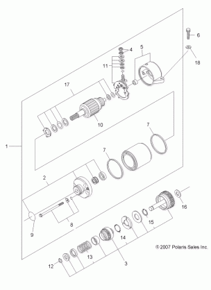 ENGINE STARTING SYSTEM - A11LB27AA (49ATVSTARTER08SP300)