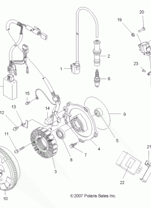 ELECTRICAL IGNITION SYSTEM - A11MB46FZ (49ATVMAGNETO09SP500)