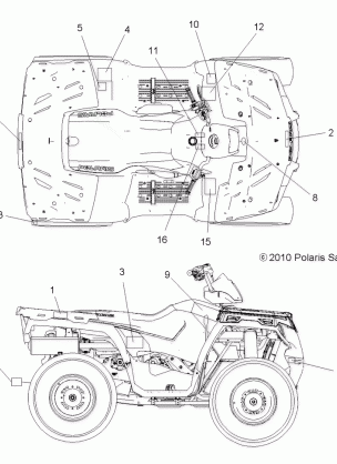 BODY DECALS - A11MH46AX / AZ (49ATVDECAL11SP400)