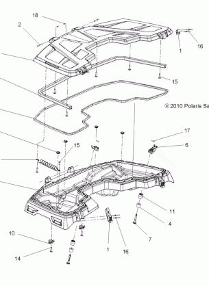 BODY ASM. BOX FRONT - A11MH50AX / AZ (49ATVRACKMTG11SP500)