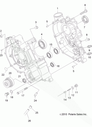 ENGINE CRANKCASE - A11MH50AX / AZ (49ATVCRANKCASE11SP500)