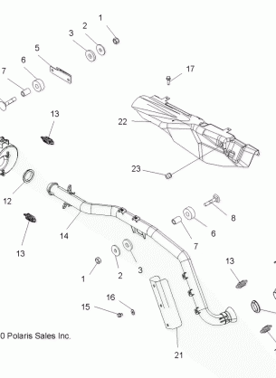 ENGINE EXHAUST - A11MH50AX / AZ (49ATVEXHAUST11SP500)