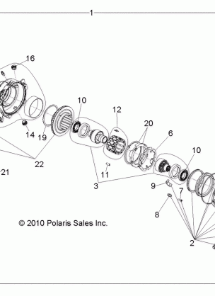 DRIVE TRAIN FRONT GEARCASE (Built 9 / 27 / 10 and Before) - A11DH50AX / AZ (49RGRTRANSINTL1332773)