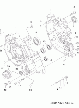 ENGINE CRANKCASE - A11NG50AA (49ATVCRANKCASE09SP500)