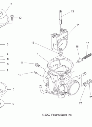 ENGINE CARBURETOR UPPER - A11NG50FA (49ATVCARBUPPER08SCRAM)