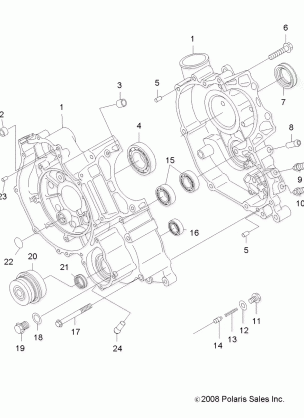 ENGINE CRANKCASE - A11NG50FA (49ATVCRANKCASE09SP500)