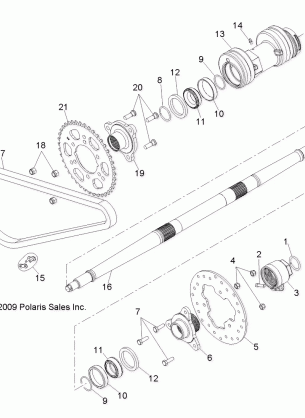DRIVE TRAIN REAR AXLE and HOUSING - A11NG50AA (49ATVAXLE10TBLZR)