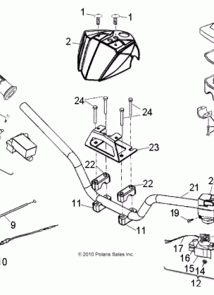 STEERING HANDLEBAR - A11PB20AB (49ATVHANDLEBAR11PHX)