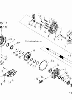 WHEELS REAR AXLE - A11PB20AB (49ATVAXLE09PHX)