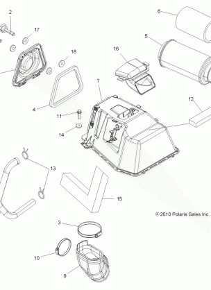 ENGINE AIR INTAKE (Built 10 / 22 / 10 and Before) - A11TN55AA / AZ (49ATVAIRINTAKE10SPXP550)