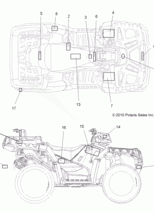 BODY DECALS - A11TN55AA / AZ (49ATVDECAL11SPX2550)