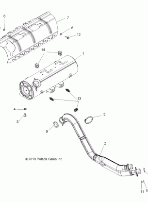 ENGINE EXHAUST - A11TN85AA (49ATVEXHAUST11SPX2850)