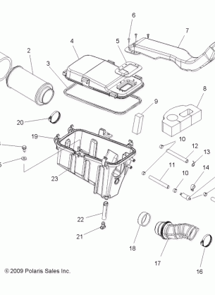 ENGINE AIR INTAKE SYSTEM - A11DH50FX (49ATVAIRBOX10SP500TRG)