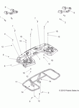 BODY REAR RACK ASM. - A11DH50FX (49ATVRACKMTG11SP500TRG)