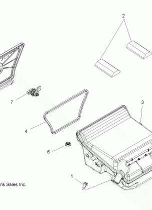 BODY REAR STORAGE BOX - A11DH50FX (49ATVSTORAGERR10SP500TRG)