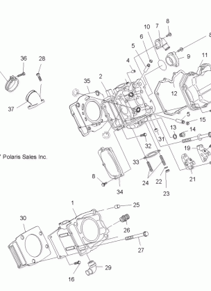 ENGINE CYLINDER and HEAD - A11DH50FX (49ATVCYLINDER08SP500)