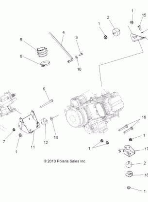 ENGINE MOUNTING - A11DH50FX (49ATVENGINEMTG11SP500TRG)