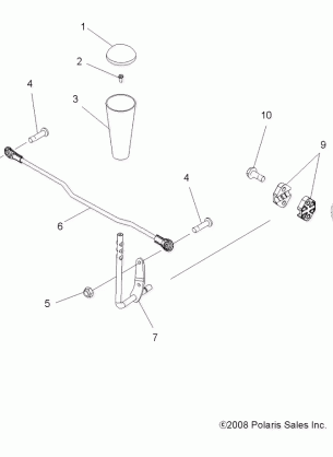 DRIVE TRAIN GEAR SELECTOR - A11DH50FX (49ATVGEARSELECT09SPTRG500)