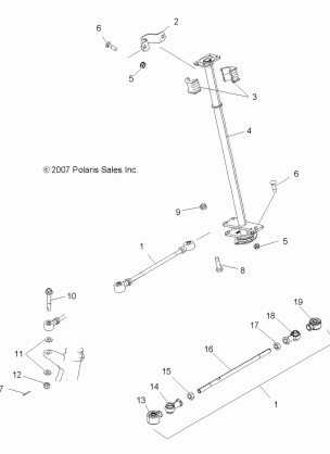 STEERING STEERING POST - A11DH50FX (49ATVSTEERING08SPTRG500QD)