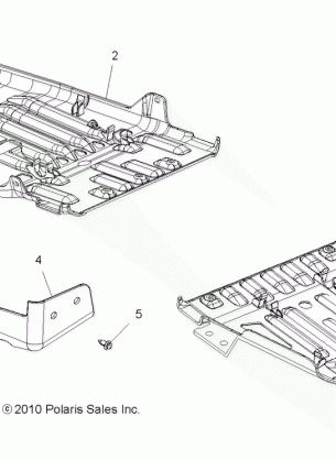 BODY SKID PLATES - A11ZX55AB / AK / AL / AT / AW / AX (49ATVSKIDPLATE11SPXP850)