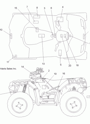 BODY DECALS - A11ZX85AB / AK / AL / AO / AS / AT / AW / AX (49ATVDECAL11SPXPEPS850)