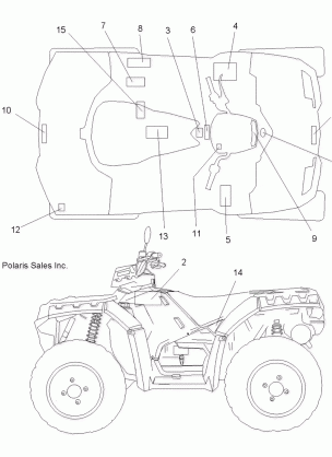 BODY DECALS - A11ZX85FF / FK (49ATVDECAL11SPFOR850)