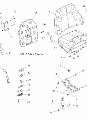 BODY PASSENGER SEAT BOTTOM and SEAT BACK - A11DX55AF / AZ (49ATVSEATBOTTOM11SPTRGEPS)