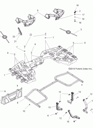 BODY REAR RACK ASM. - A11DX85AF / AG / AZ (49ATVRACKMTGRR11SPTRG550)