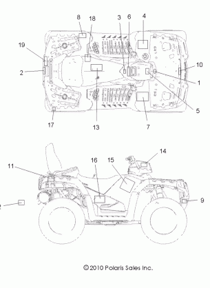 BODY DECALS - A11DX85AF / AG / AZ (49ATVDECAL11SPTRGEPS)