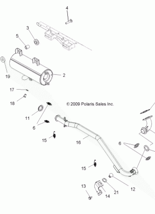 ENGINE EXHAUST - A11EA32AA (49ATVEXHAUST10TB)