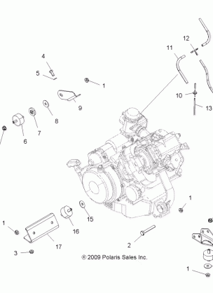 ENGINE MOUNTING - A11EA32FA (49ATVENGINEMTG10BOSS)