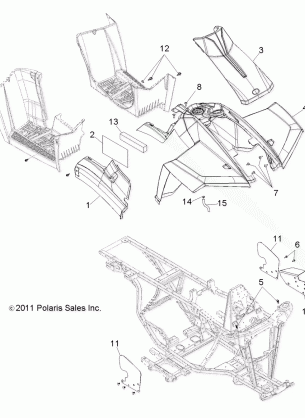 BODY FRONT CAB and SIDE PANELS - A11EA32AA (49ATVCAB11TBOSS)