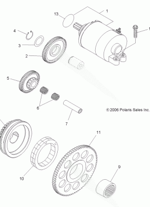 ENGINE STARTING SYSTEM - A10GP52AA (49ATVSTARTER07OUT525)