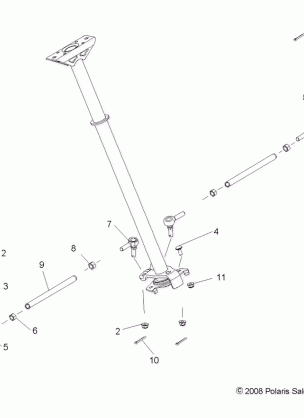 STEERING TIE RODS and LOWER ASM. - A10GP52AA (49ATVSTEERING09OUT450)