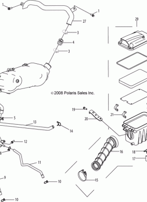 ENGINE AIR INTAKE SYSTEM - A10KA09AB / AD (49ATVAIRBOX09OUT90)