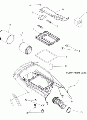 ENGINE AIR INTAKE SYSTEM - A10LH27AX / AZ (49ATVAIRBOX08SP300)