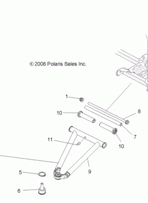 SUSPENSION A-ARM and STRUT MOUNTING - A10LB27AA (49ATVAARM09SP400)