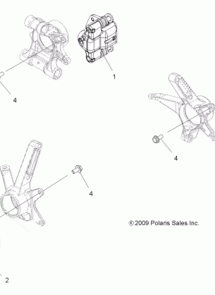 BRAKES BRAKE CALIPER MOUNTING - A10LH27AX / AZ (49ATVCALIPERMTG10HAWK)