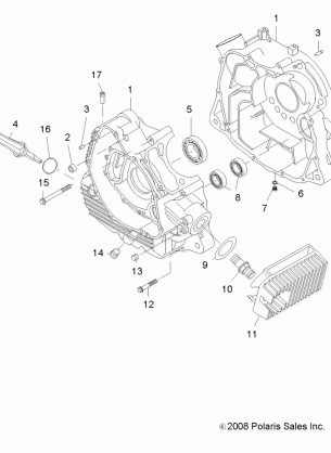 ENGINE CRANKCASE - A10LH27AX / AZ (49ATVCRANKCASE09SP300)