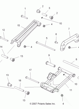 SUSPENSION REAR - A10LB27AA (49ATVSUSPRR08SP300)